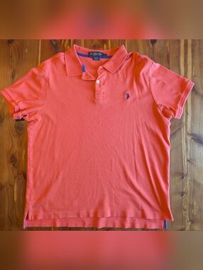 U.S. Polo Assn. Men’s Coral Polo Shirt
